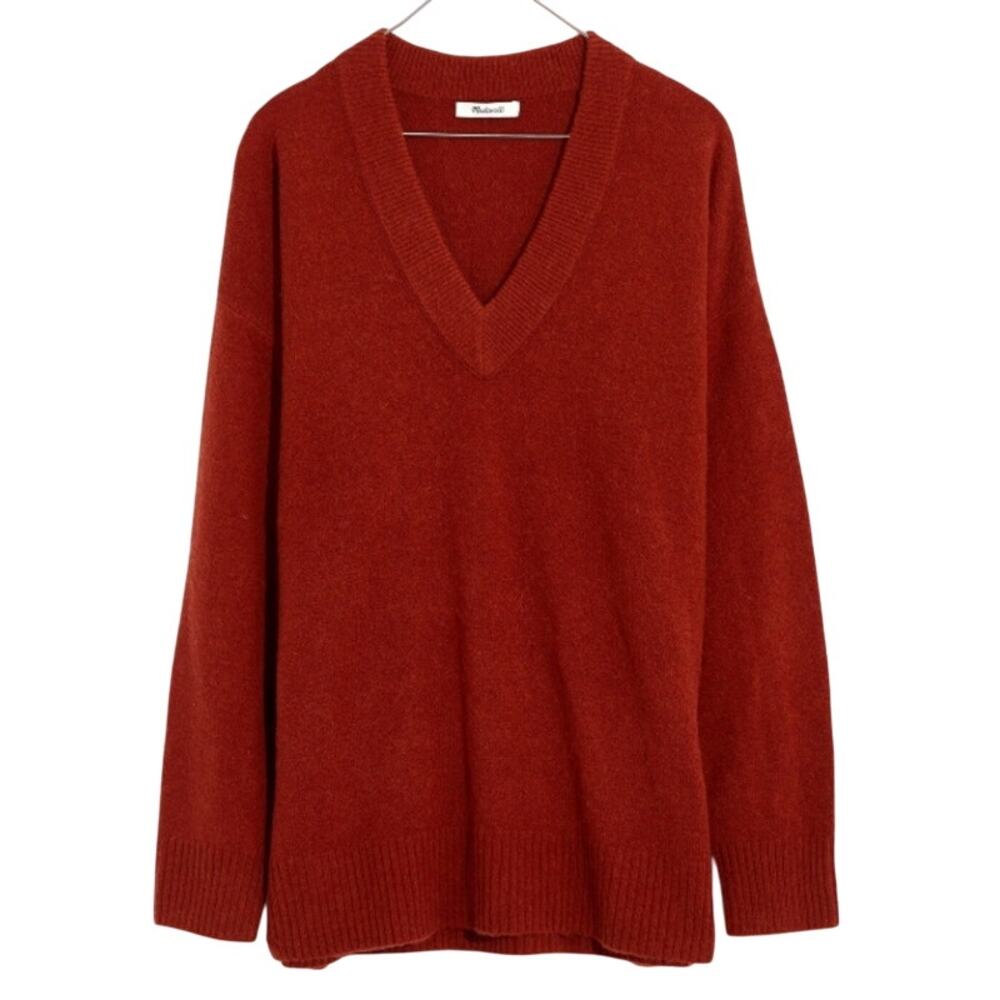 Madewell Bartlett V-Neck Sweater Coziest Yarn, Merino Wool Alpaca, XXS, NWT